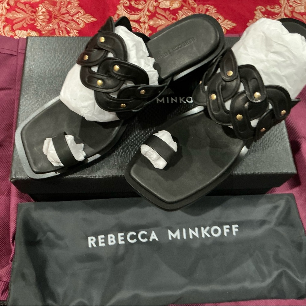 Rebecca Minkoff  studded toe loop woman’s sandal